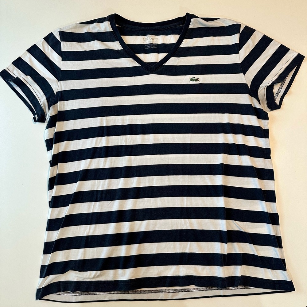 Men’s Lacoste, V-neck T-shirt - Picture 1 of 9